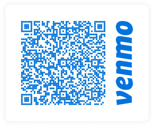 Scan or click to donate via Venmo